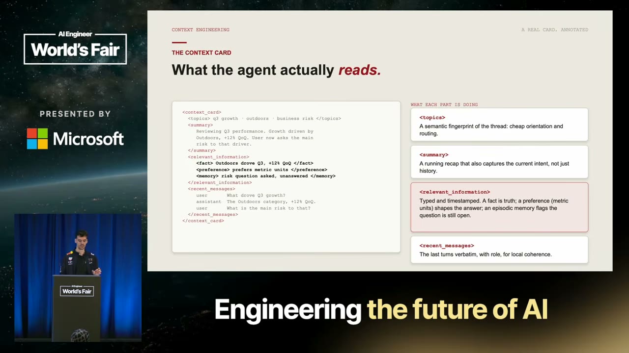 Кадр 32:16: What the agent actually reads